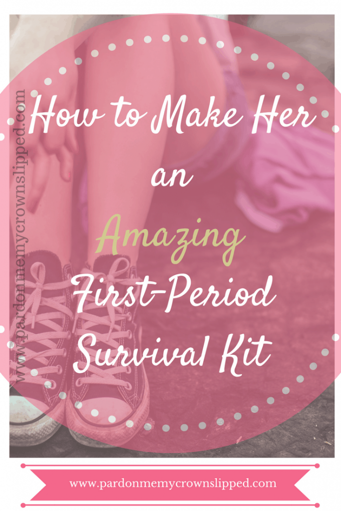 Click Here for Free Period Tracker & Checklist for making a first-period survival kit for tween and teen girls. all the essentials for helping them start out and feel better #firstperiod #periodkit #tween #teen #period