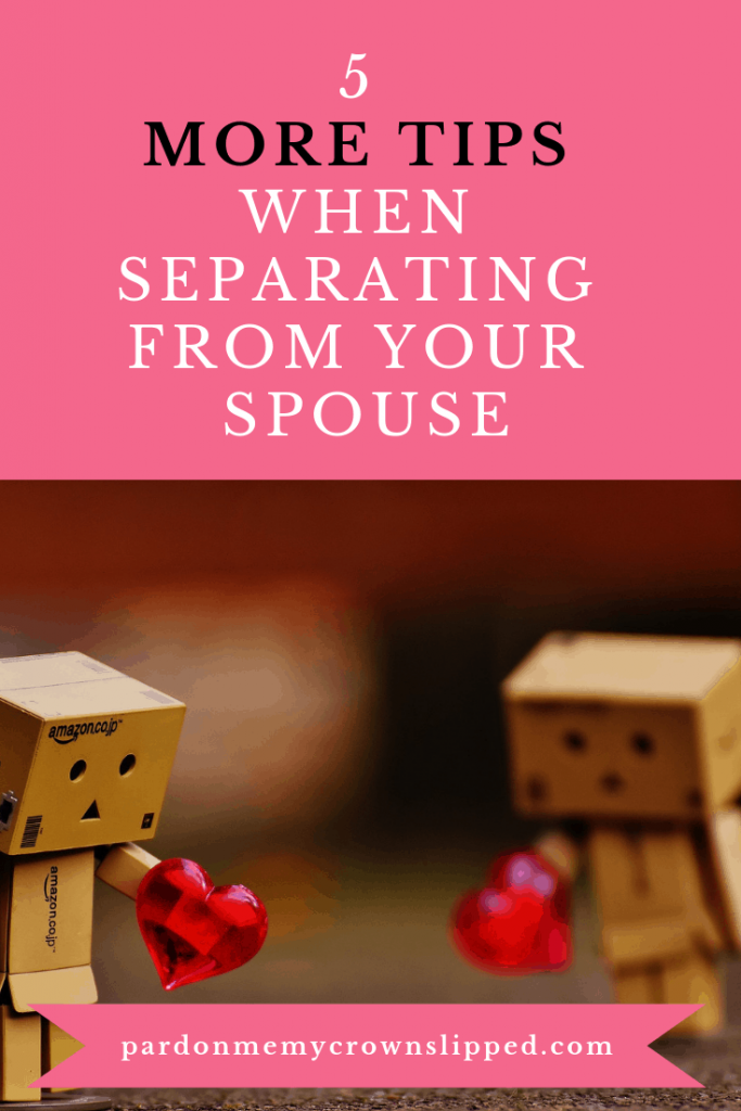 Use these practical tips when separating from your spouse. This advice will help put you on on solid footing at such a difficult time. #divorce #separation 